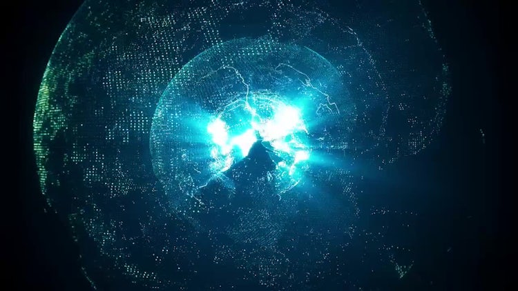 Shiny Rotation Earth: Stock Motion Graphics