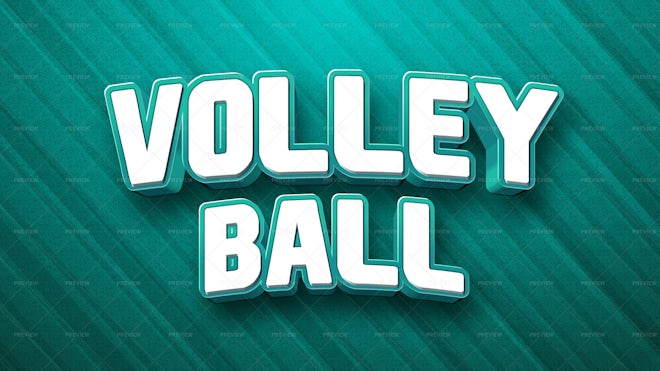 Volleyball Text Effect - Graphics | Motion Array