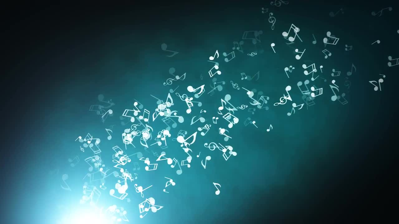 Magical Floating Musical Notes - Stock Motion Graphics | Motion Array