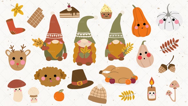 25 Thanksgiving Harvest Illustrations - Graphics