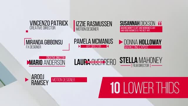 10 Modern Lower Thirds: After Effects Templates