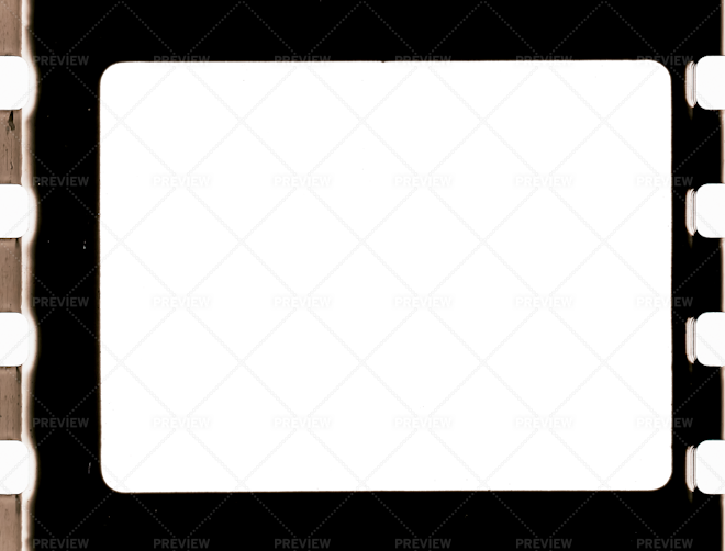 Foto Stock 35mm film strip frame, isolated PNG with number and