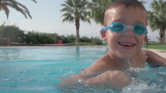 Splashing In The Pool - Stock Video | Motion Array