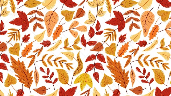 Cozy Fall Foliage Seamless Pattern - Graphics