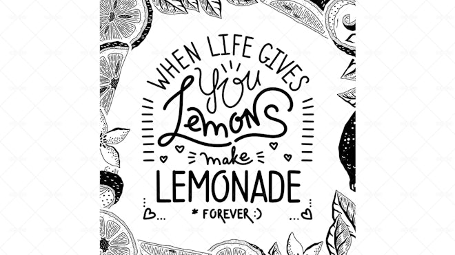 Lemonade Phrase Design - Graphics | Motion Array