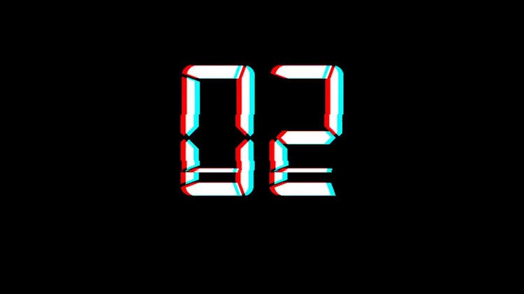 Glitch Count Down: Stock Motion Graphics