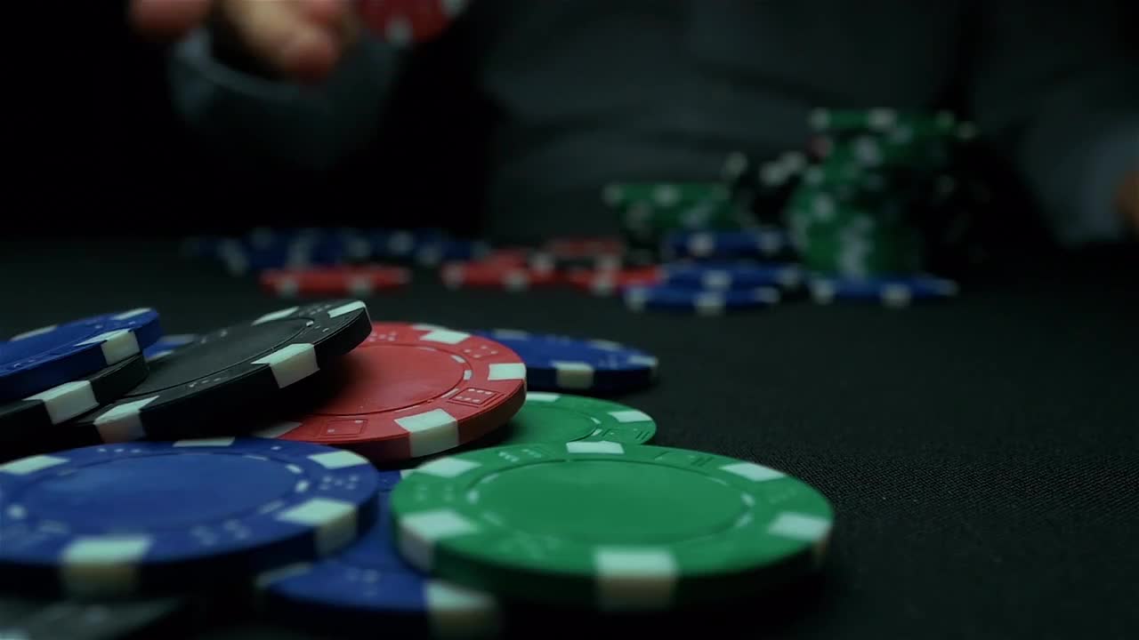 Man Throwing Poker Chips - Stock Video | Motion Array