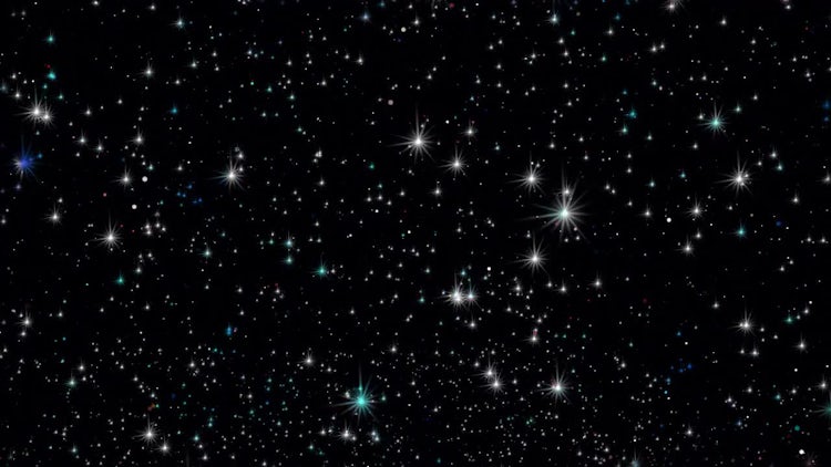 White-Blue Stars 4K Background - Stock Motion Graphics