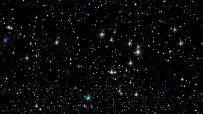 White-Blue Stars 4K Background - Stock Motion Graphics