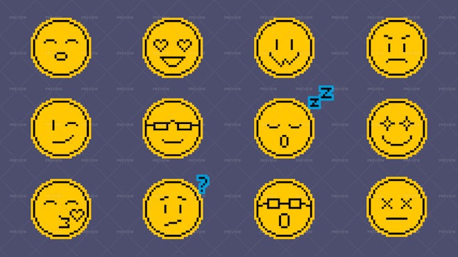 Cute pixel art of autumn. – LINE Emoji