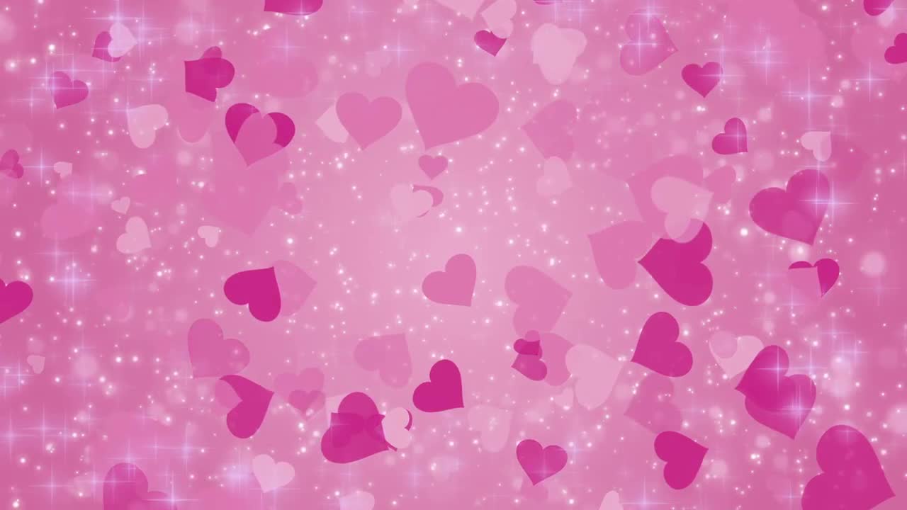 Pink Background With Hearts Stock Motion Graphics Motion Array