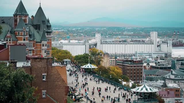 Place D'Armes Of Quebec: Stock Video