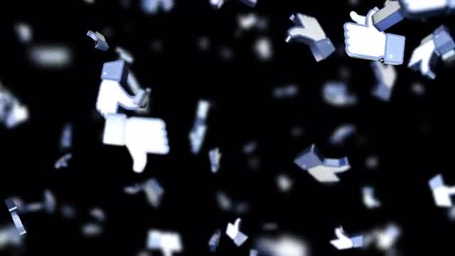 Thumb Up Likes Flying Off: Stock Motion Graphics