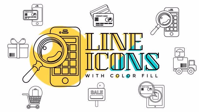 Business & Sales Line Icons: Stock Motion Graphics