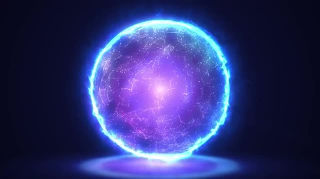 Magic Lamp Energy Inside Sphere - Stock Motion Graphics 