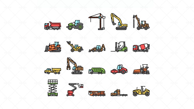construction vehicle icons