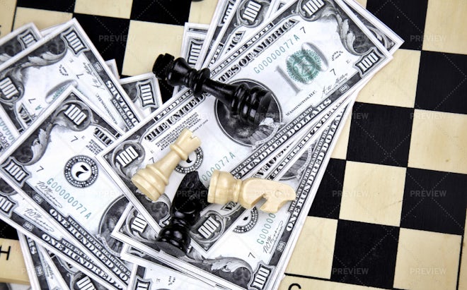 chash money on a table Stock Photo