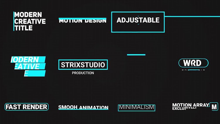 Smooth Minimal Title : After Effects Templates