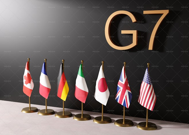 Flags Of G7 - Stock Photos | Motion Array