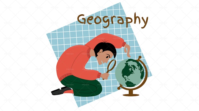 Geography Teacher Illustration - Graphics 