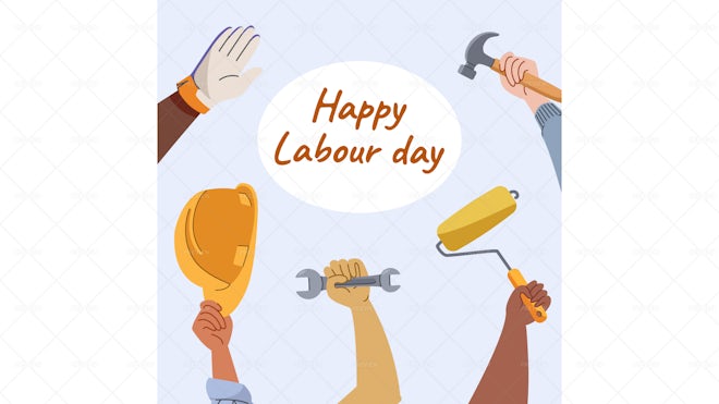 Happy Labor Day Illustration - Graphics | Motion Array