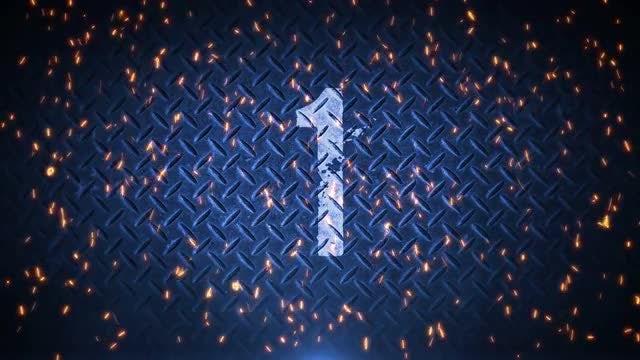 Metal Countdown Background: Stock Motion Graphics
