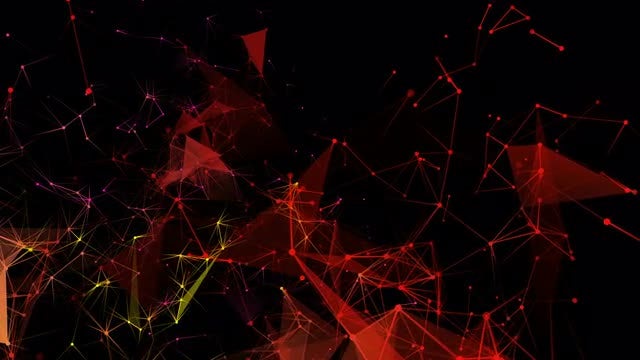 Mass Movement Of Colored Plexus: Stock Motion Graphics