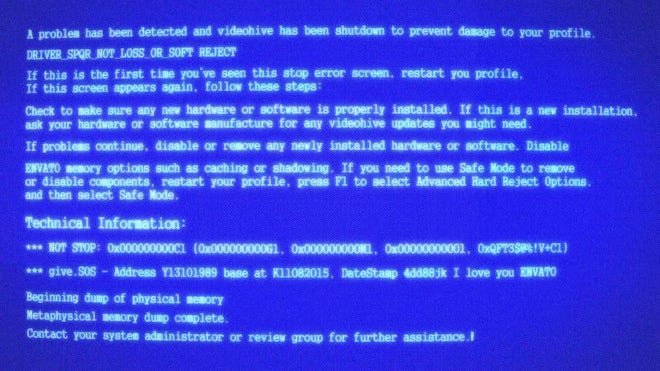 Animated ] Blue Screen Of Death Head