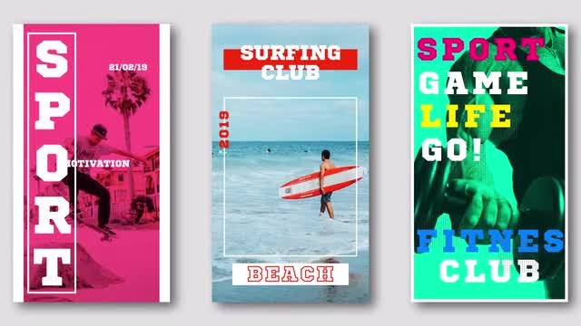 Instagram Sport Stories: After Effects Templates