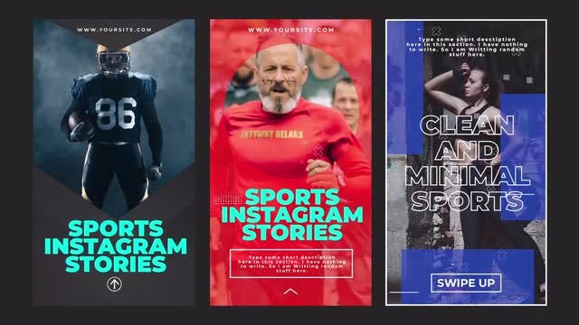 Sports Instagram Stories: Motion Graphics Templates