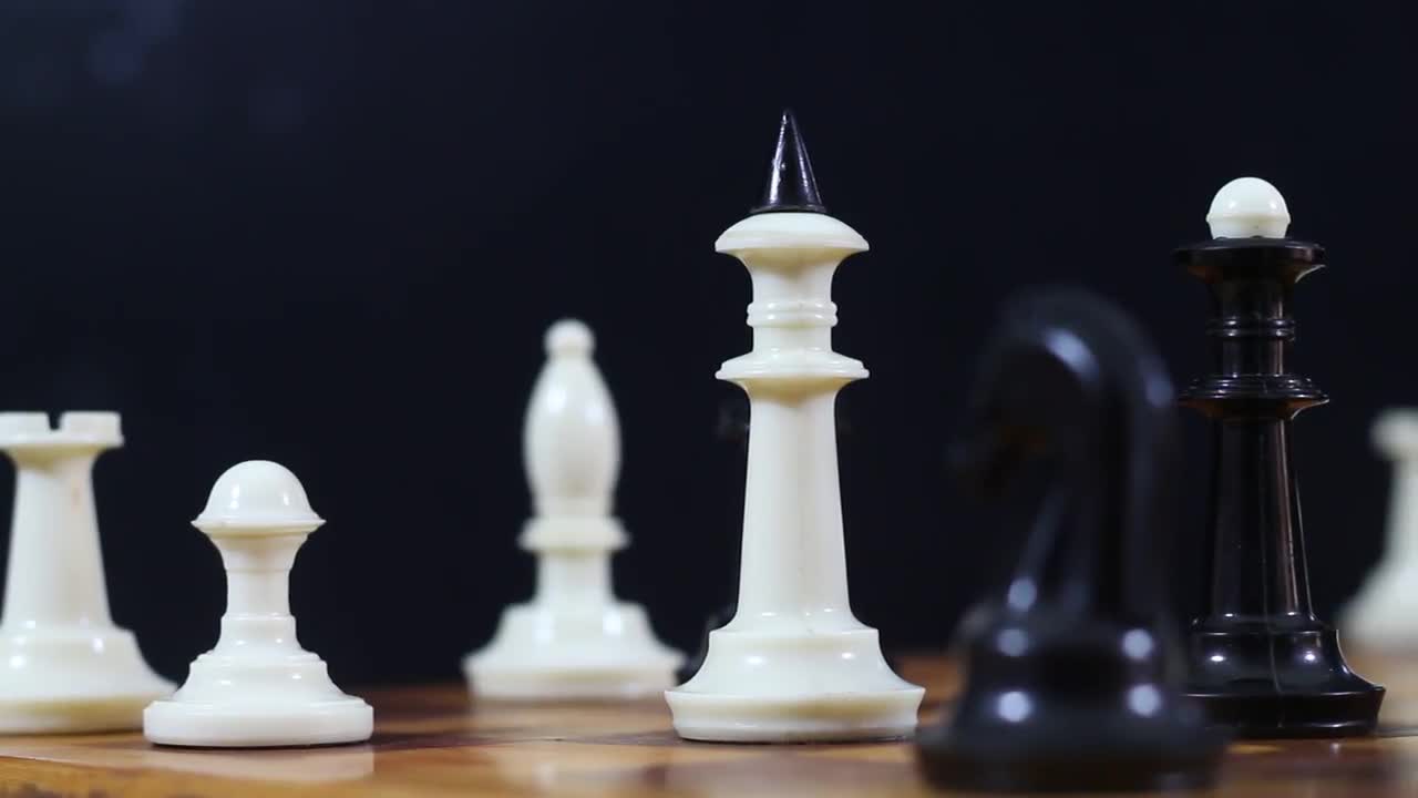 Dropping King On Chessboard Stock Video Motion Array