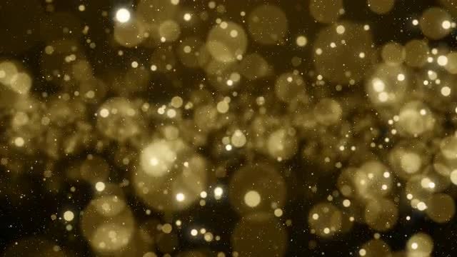 Gold Bokeh And Shimmering Rain: Stock Motion Graphics