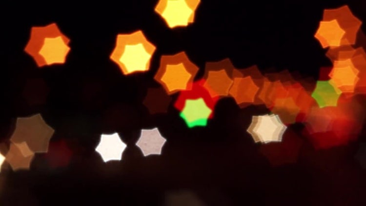 Bokeh Stars Road: Stock Video