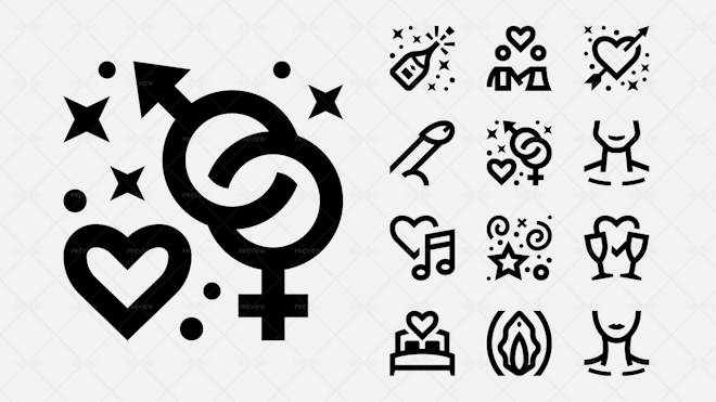 12 Sex Icons Graphics Motion Array 