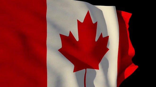 Canada Flag Waving Loop - Stock Motion Graphics | Motion Array