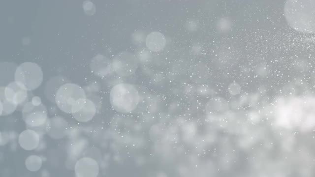 White Particles Winter Gray Background: Stock Motion Graphics