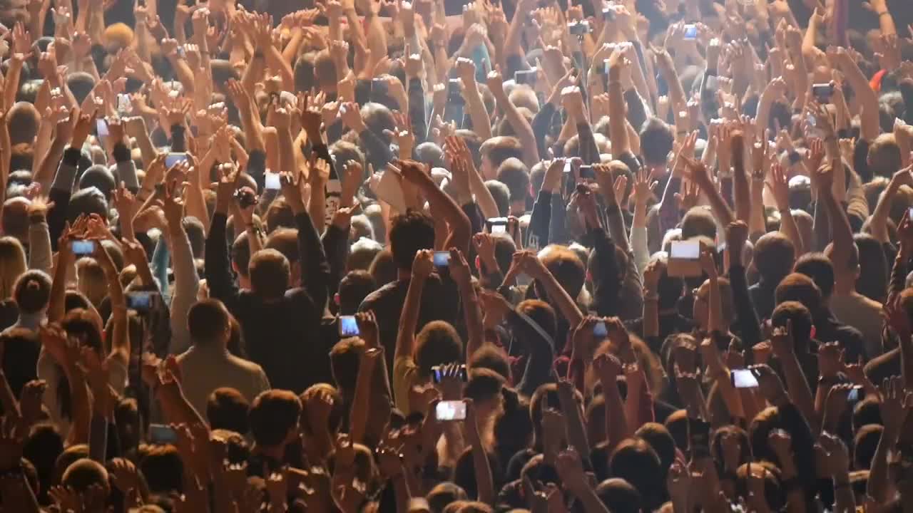 Crowd At Rock Concert - Stock Video | Motion Array