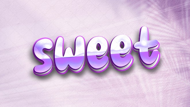 Purple Sweet Text Effect - Graphics | Motion Array