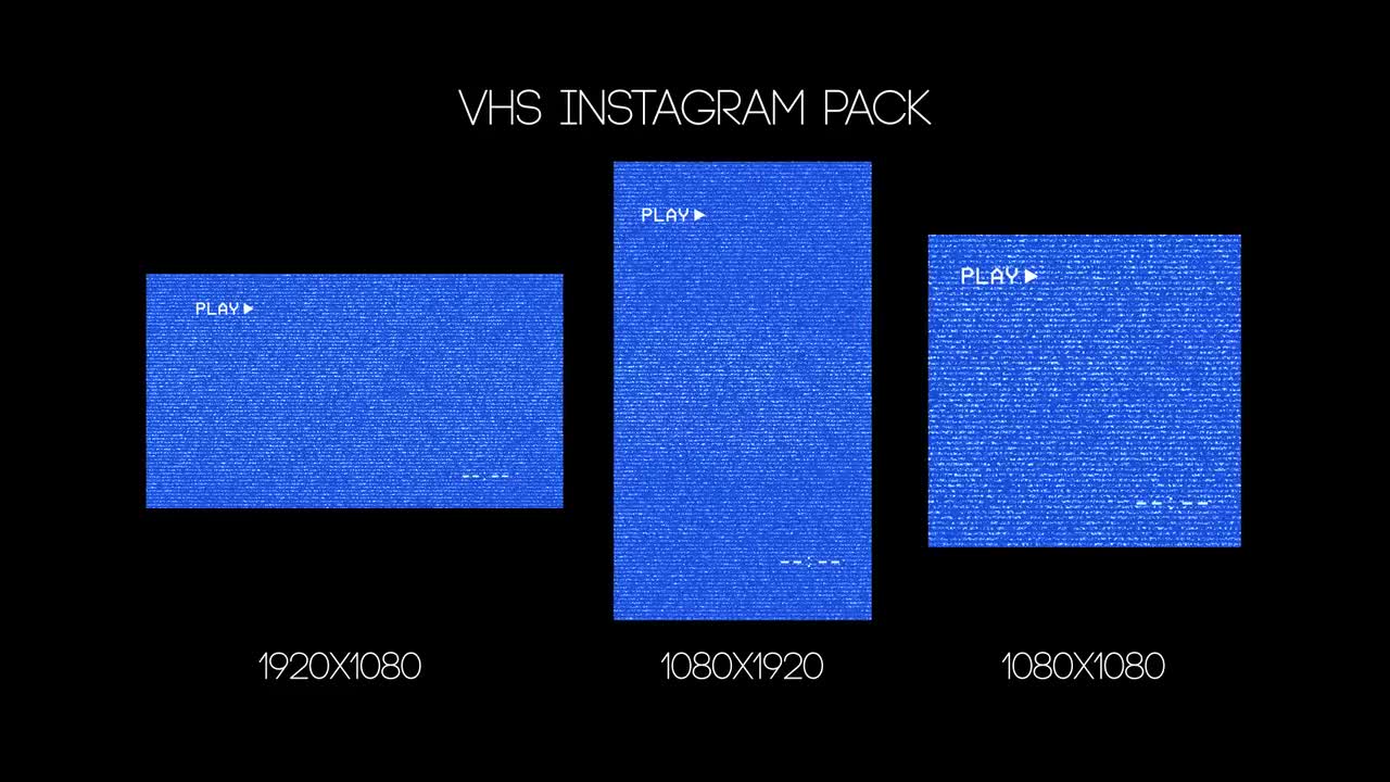 VHS Instagram Pack Stock Motion Graphics Motion Array