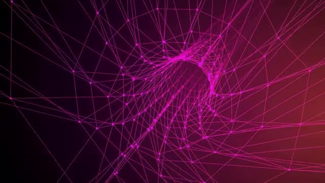 Pink Wireframe Tunnel: Stock Motion Graphics