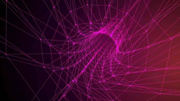Pink Wireframe Tunnel: Motion Graphics