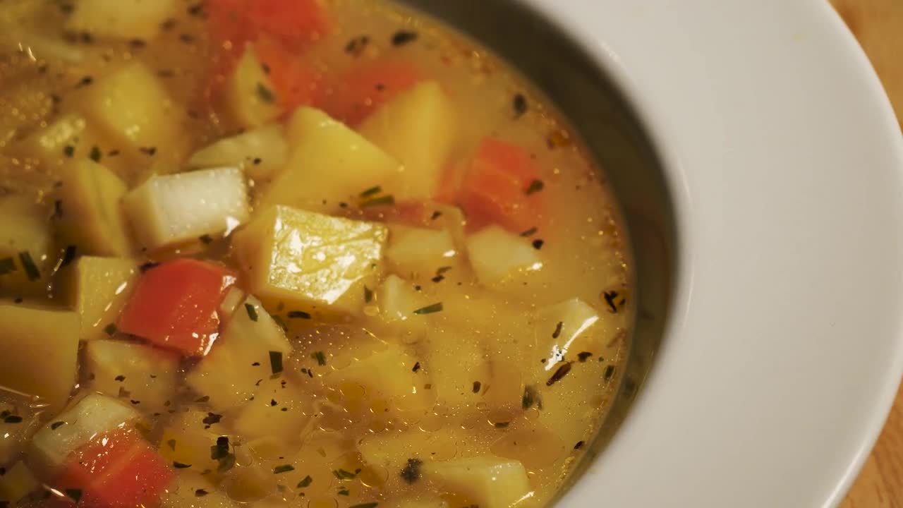 Vegetable Soup Stock Video Motion Array