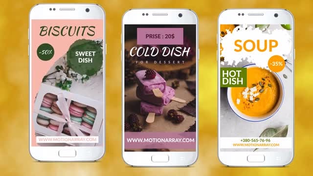 New Instagram Food Stories: After Effects Templates