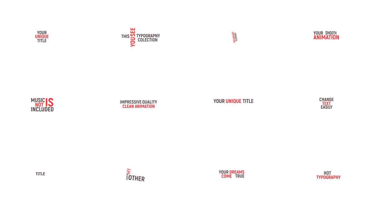 Typography Motion Graphics Templates Motion Array
