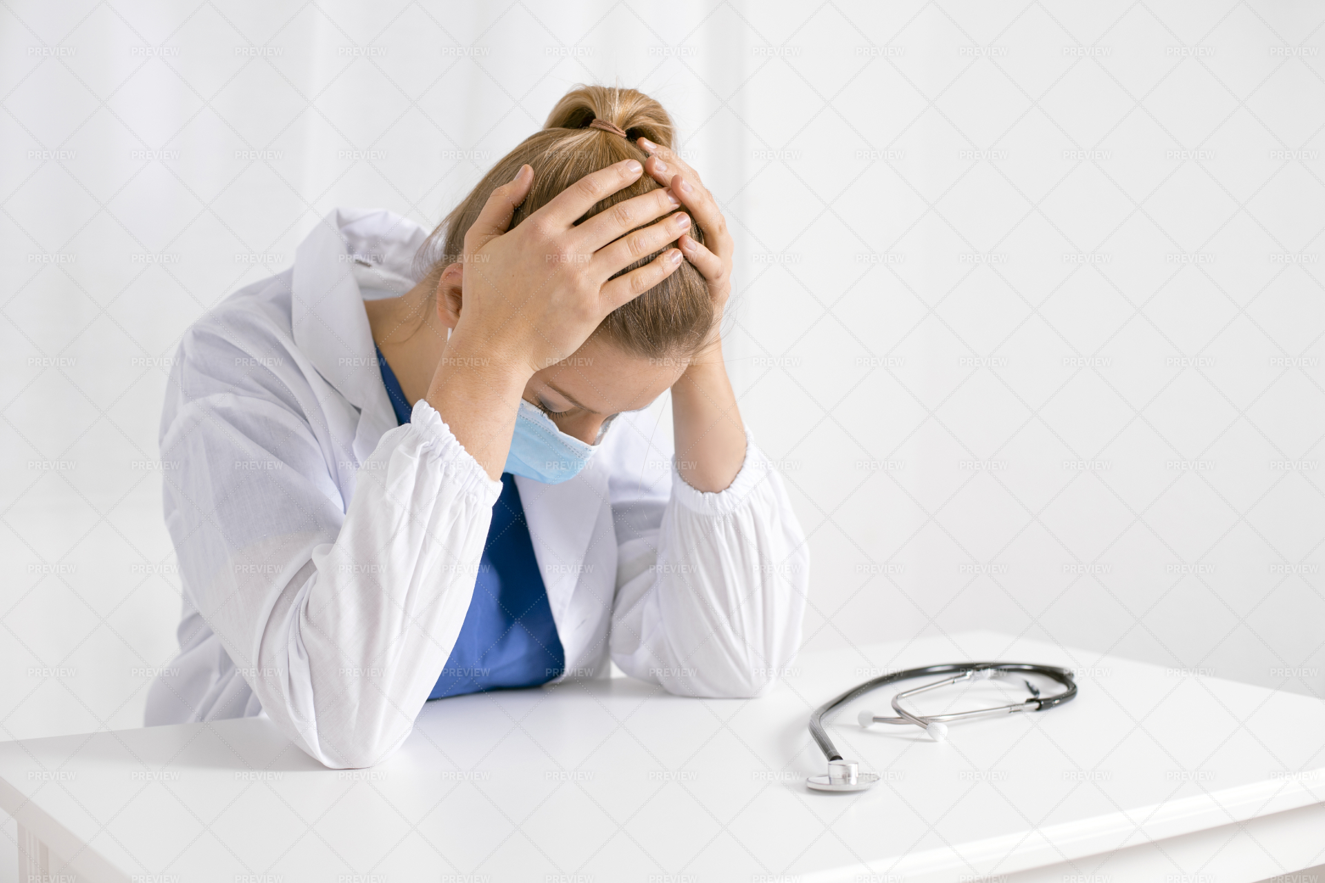 Stressed Medical Worker - Stock Photos | Motion Array