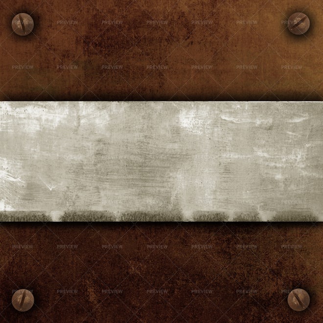 Industrial Plate On A Vintage Background - Stock Photos