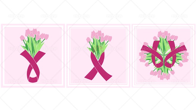 Breast cancer awareness & Pink ribbon day - Cherry Ribbon