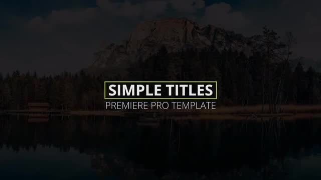 Simple Titles: Premiere Pro Templates
