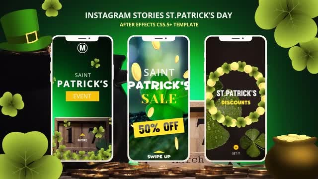 Instagram Stories St.Patrick's Day: After Effects Templates