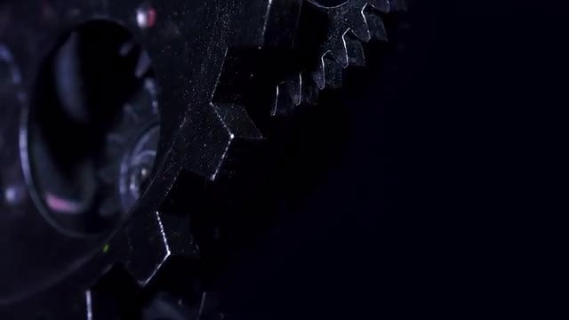 Grey Clock Gears: Stock Video